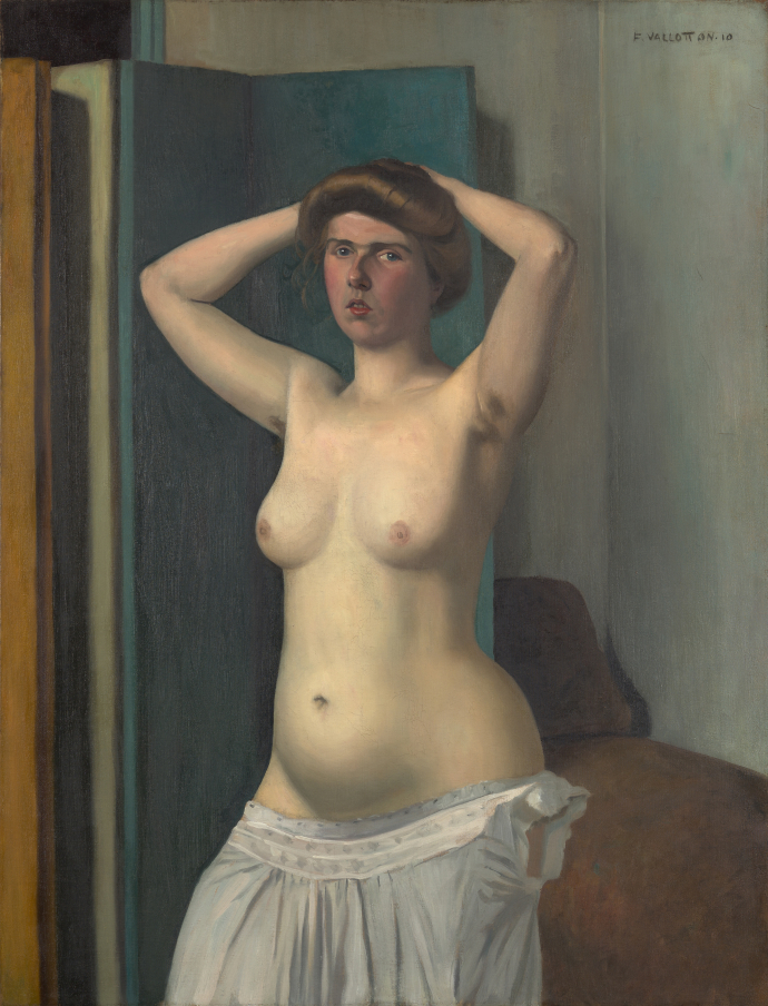 Signatur: oben rechts "Vallotton 10"